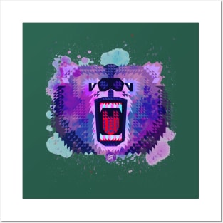 Geometric Bear Posters and Art